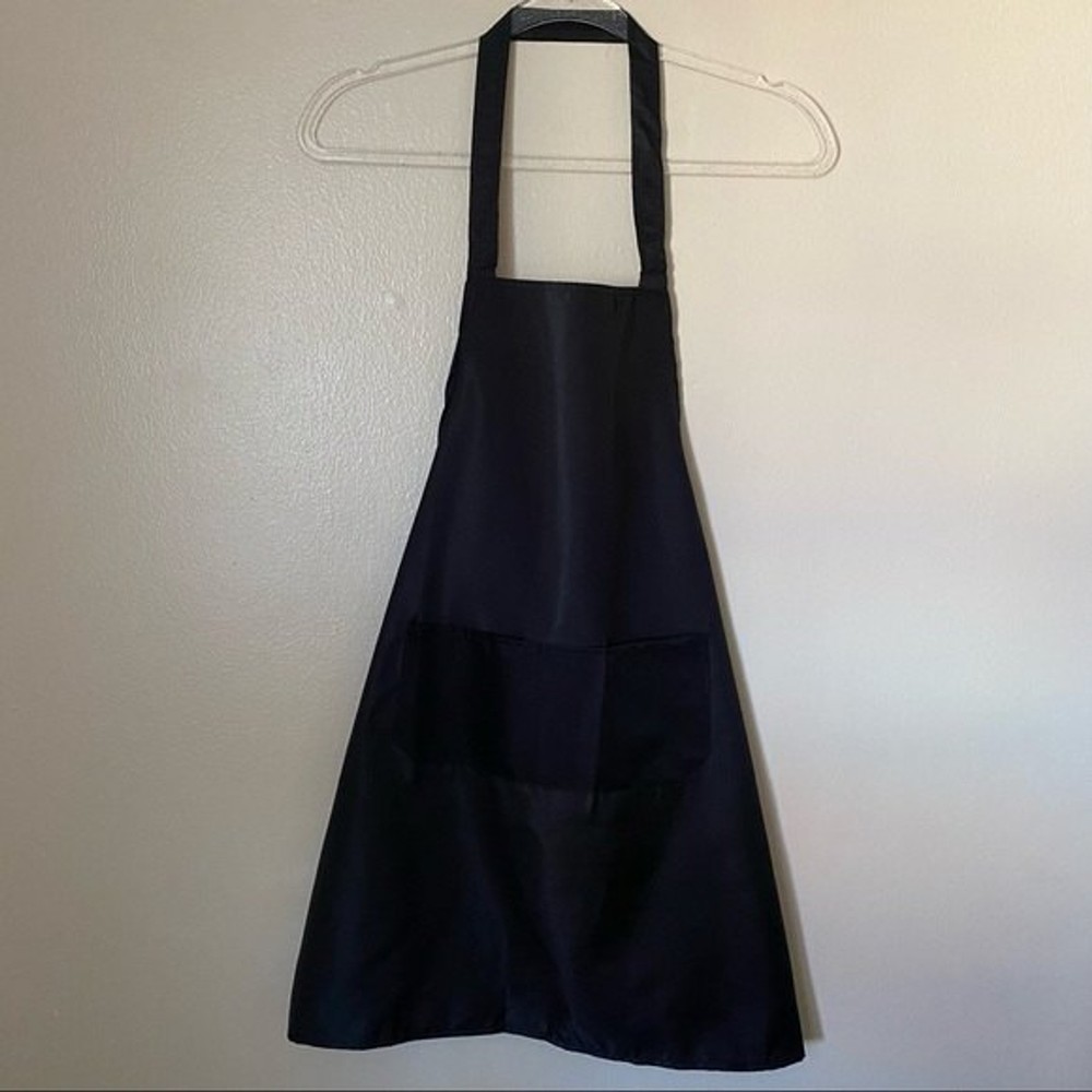 Solid Black Cooking Baking Kitchen Restaurant Apron