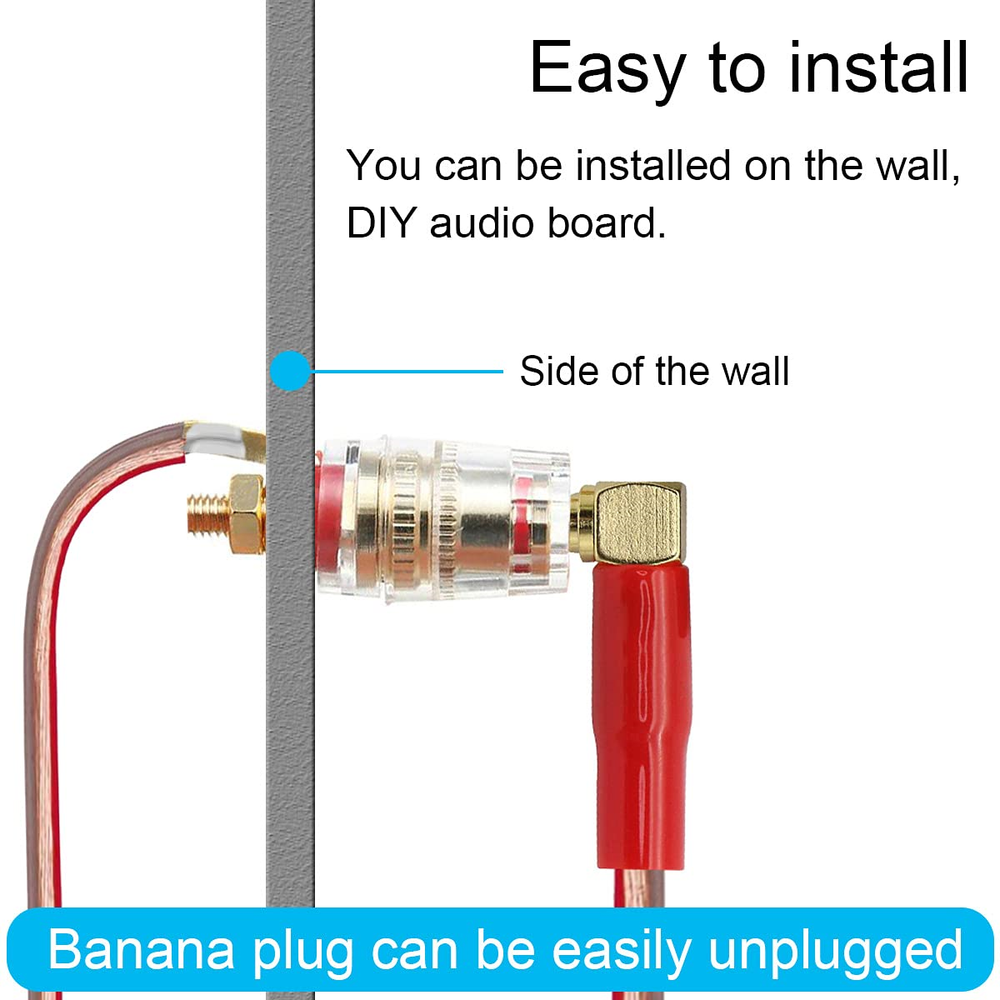 4PCS 4mm Gold plated Socket Binding Post Banana Plug Speaker Terminal Amplifier