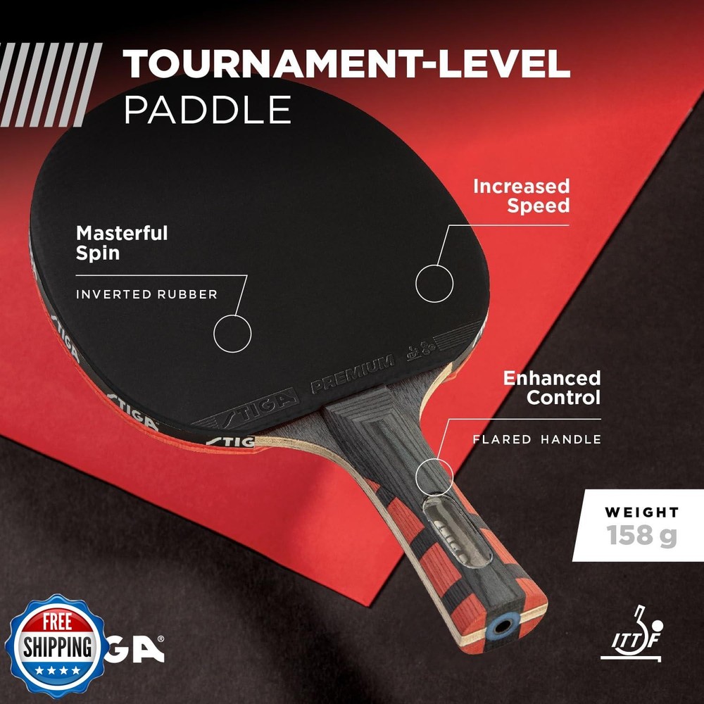STIGA Evolution Performance Ping Pong Paddle - 6-ply Light Blade