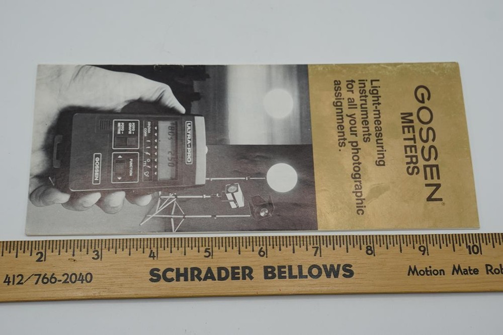 Gossen Light Meter Measuring Instruments Product Catalog Brochure