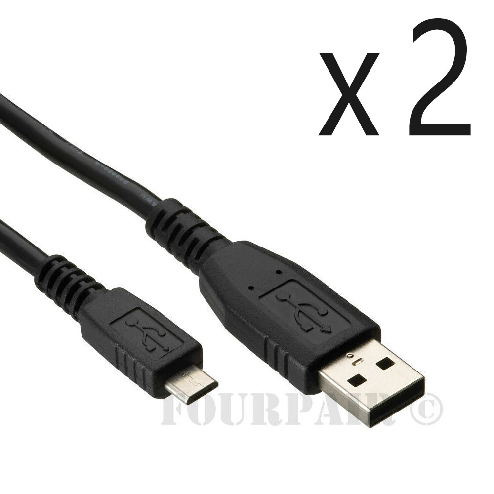 2 Pack - 10ft Micro USB Sync Charger Cable Cord LG HTC PS4 Xbox One Controller