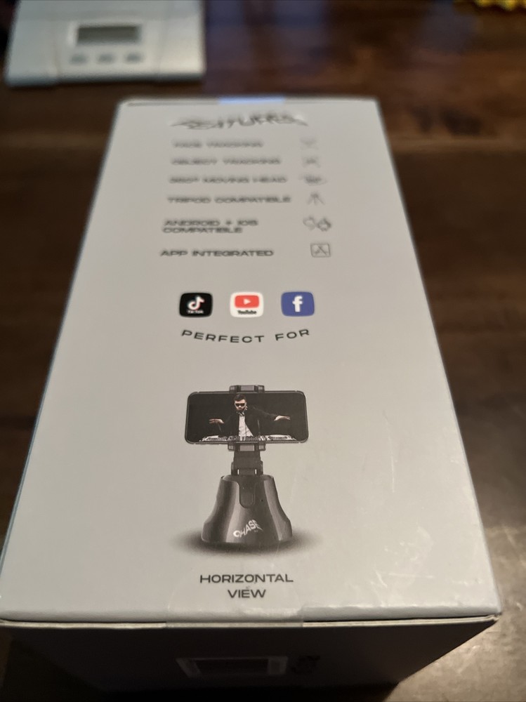 Chase Selfie Object Tracking APP Control 360 Rotating phone stand - NIB