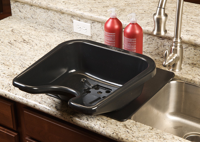 PORTABLE SHAMPOO BOWL, USA MADE, GUARANTEE: WON'T CRACK OR PEEL FOR LIFE