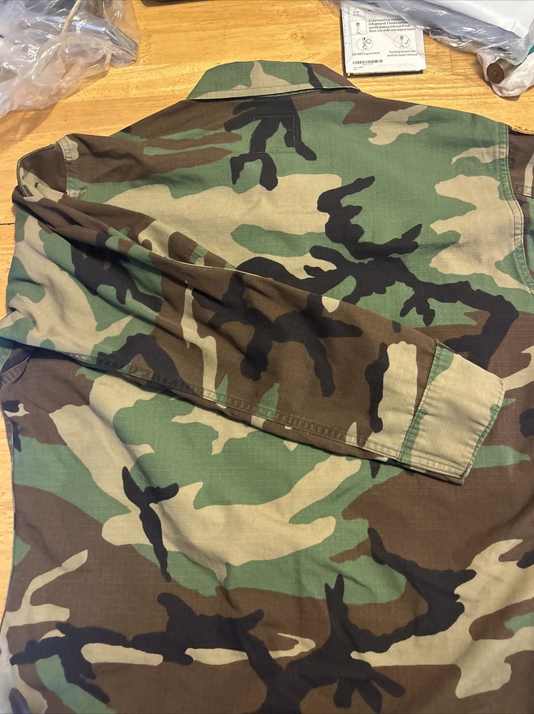 Woodland Camo Coat Hot Weather Medium Regular Combat Pattern With Patch’s H4