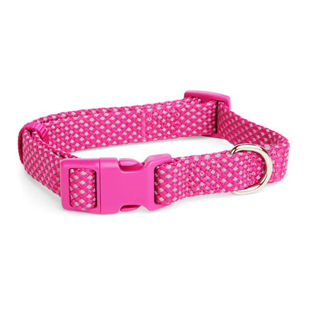 YOULY The Protector Pink Reflective Dog Collar, Large