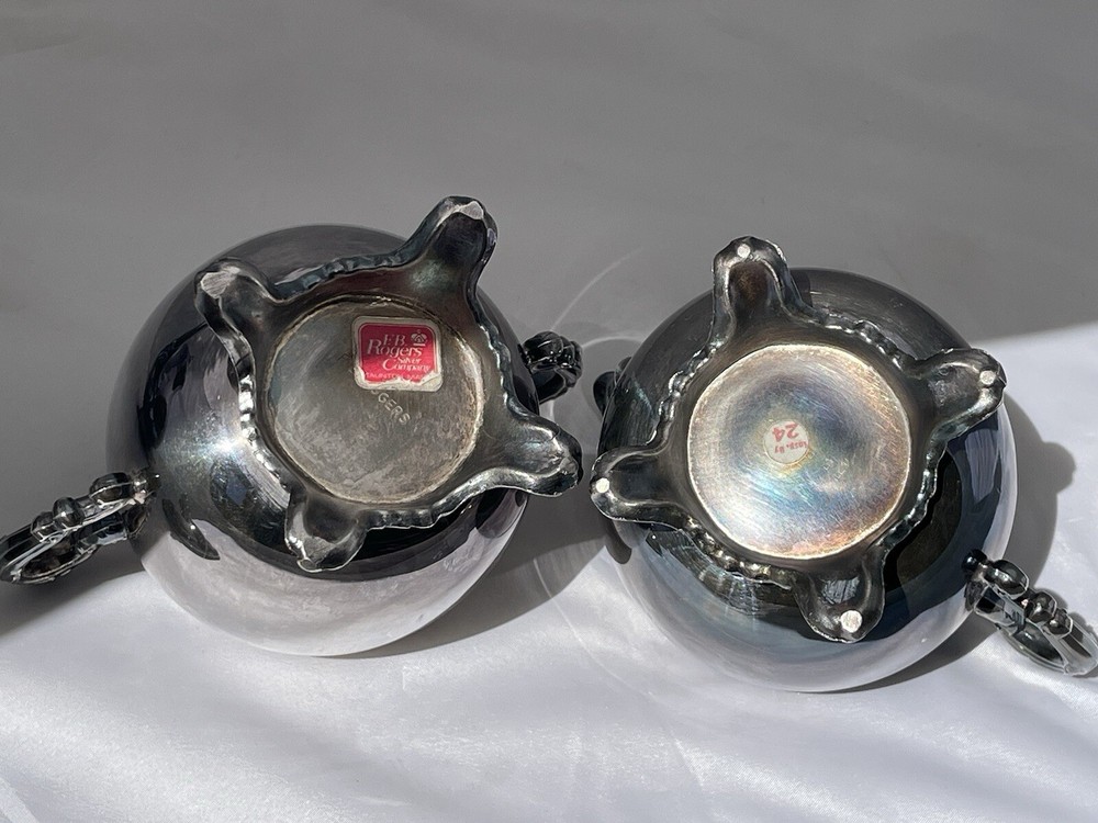 F B Rogers Silver Company Tea Server Cream Sugar Set Pitcher Special Holiday