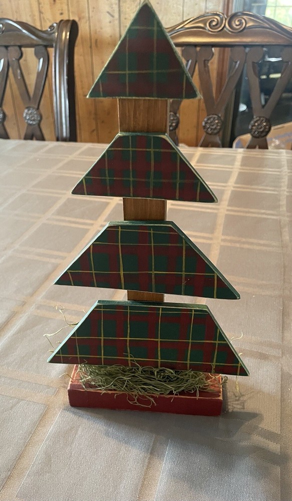 Plaid Christmas Tree Decoration Rustic