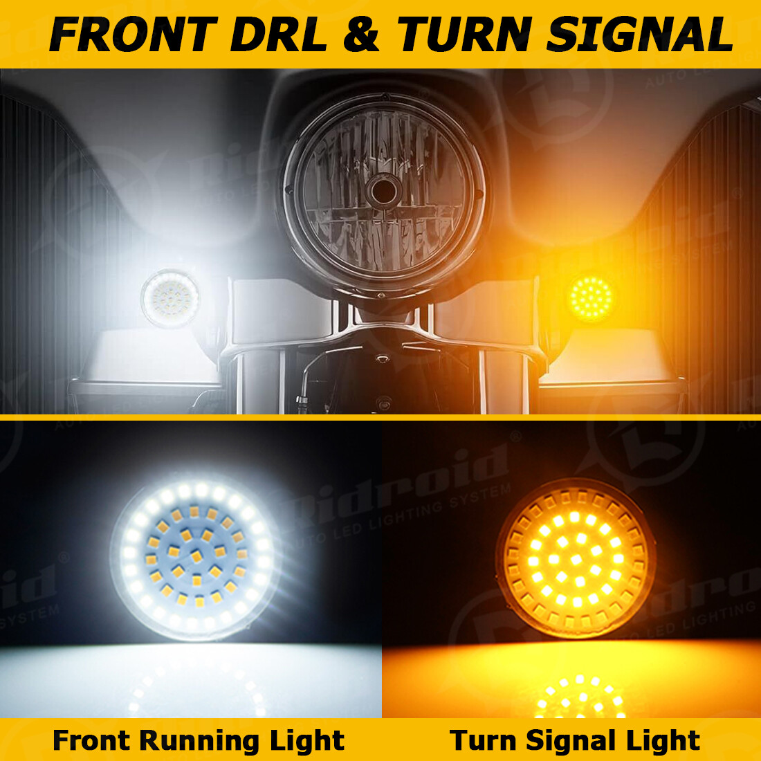 4PCS For Harley Street Glide Road King 1157 LED Turn Signal Front Rear Lights