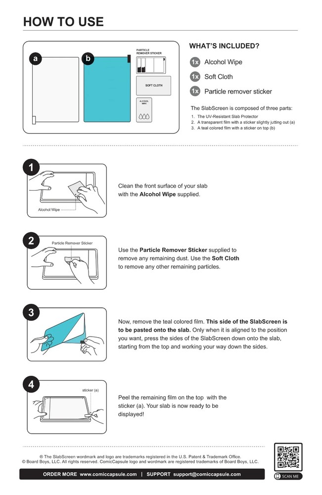 5-Pack CGC SlabScreen UV Shield for Graded Comic Slabs