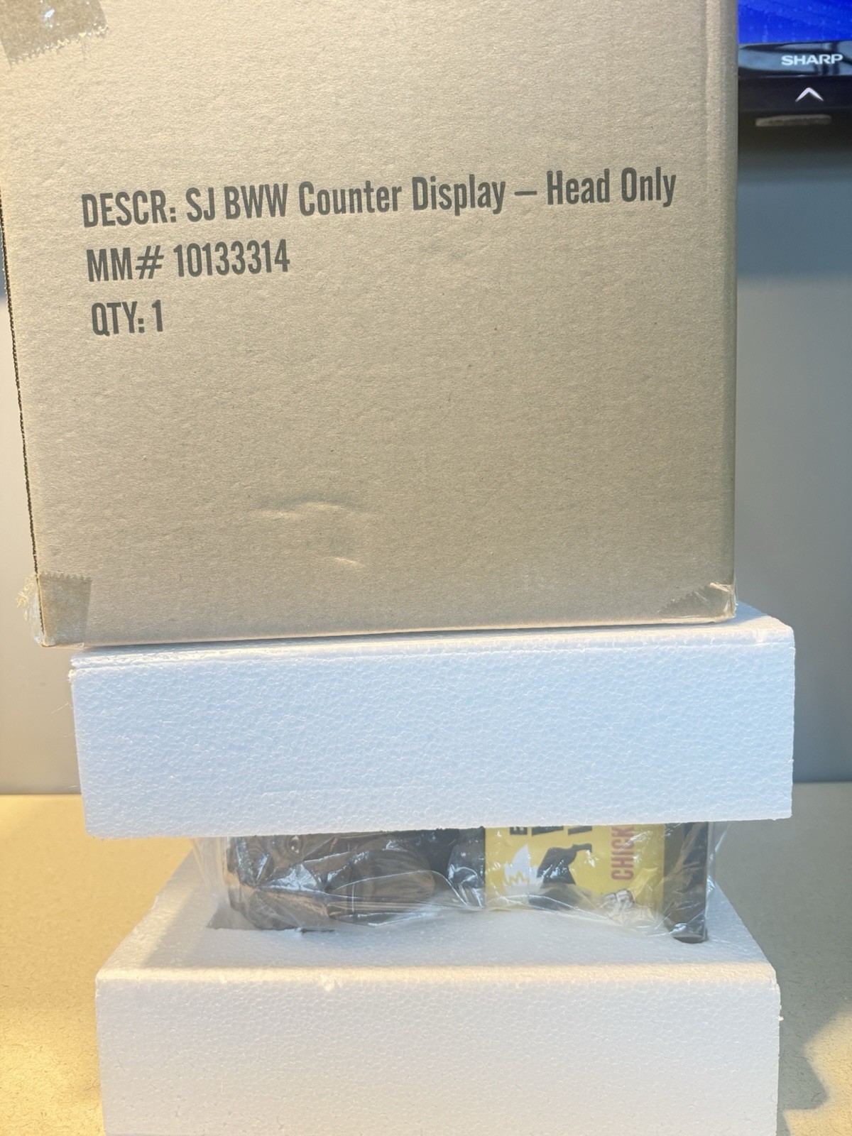 Slim Jim Buffalo Wild Wings Chicken Sticks Display With Box & Plastic