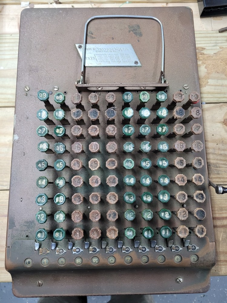 Antique Felt & Tarrant MFG Co. Comptometer Trade Adding Machine Chicago