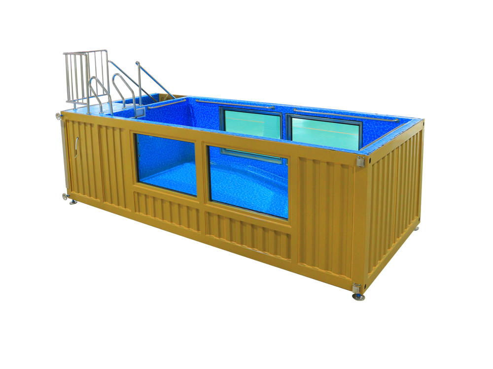 20FT Container Swimming Pool Sloped Bottom w Water Treatment System