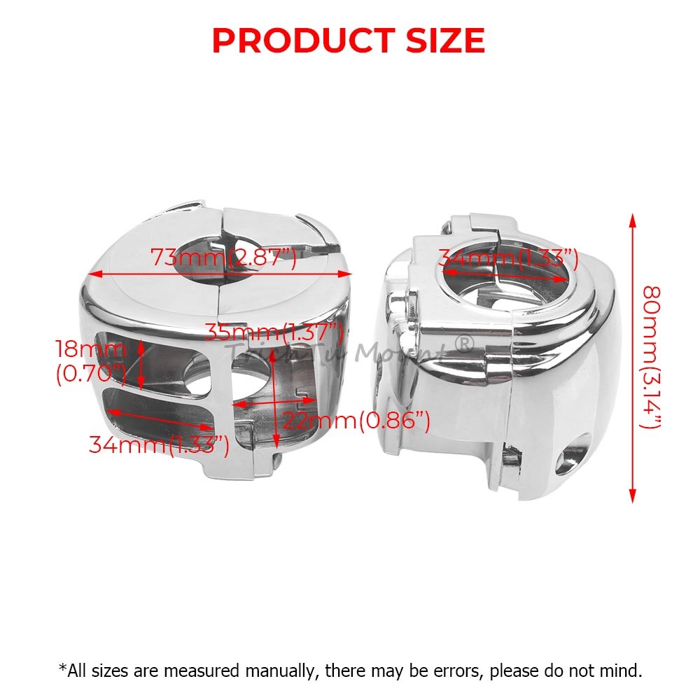 Chrome Handlebar Control Switch Housing Cover Kits For Harley Softail Heritage