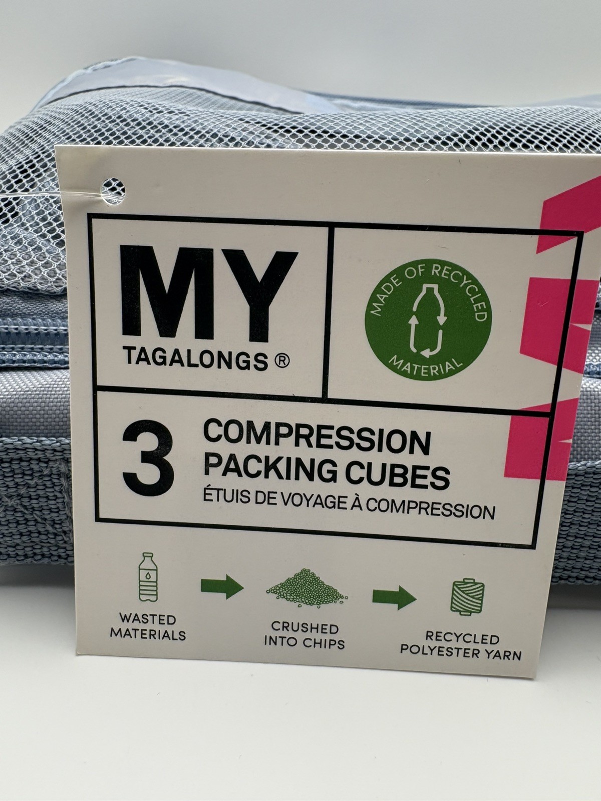My Tagalongs Set Of 3 Compression Packing Cubes Travel Set New with Tag