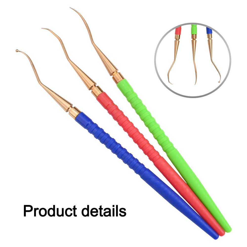 Dive Ready Ergonomic 3 Piece Brass Tool Set for Removing O Rings Easily