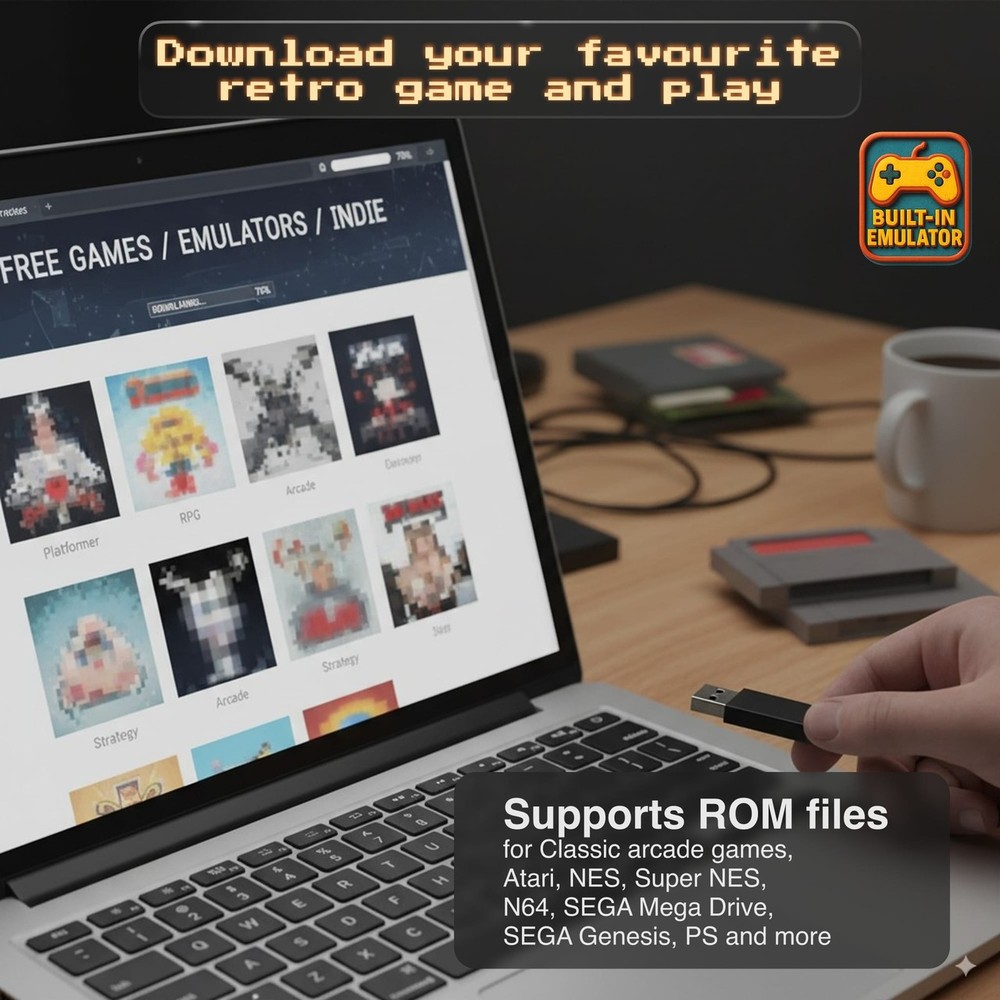 Laser Smart Android Gaming Projector 50 Games with Controllers