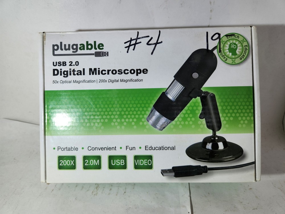 20x-200x USB Digital Microscope 2MP Resolution for Windows/Mac