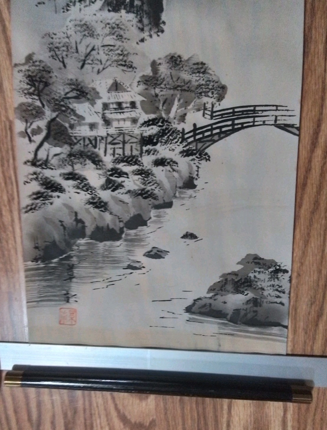 Vintage Japanese Kakejiku Inkwash Paintings 3 Scrolls