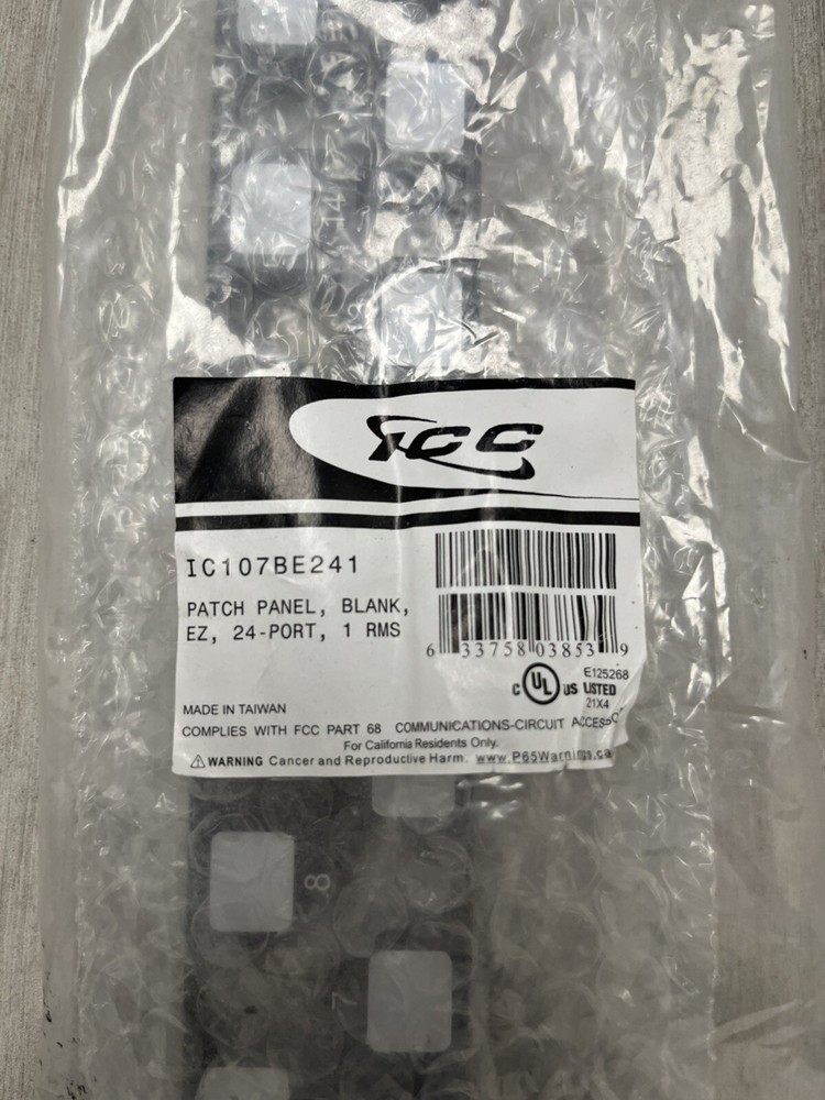 ICC IC107BE241 24-Port EZ Blank Patch Panel +