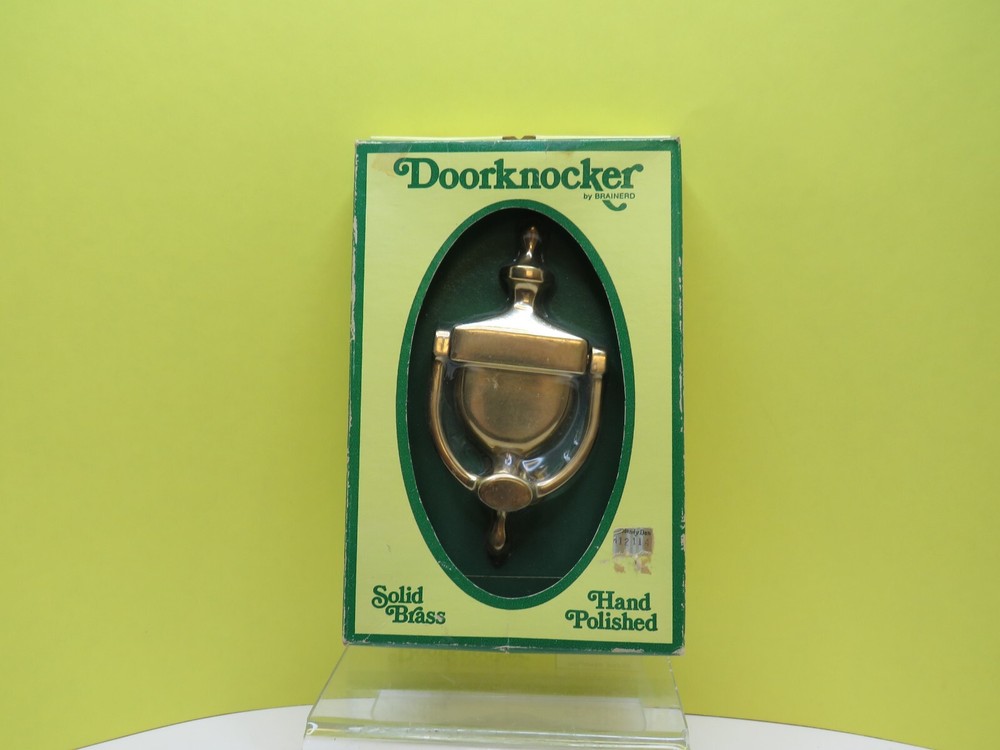 Solid Brass Door Knocker by Brainerd 6" x 3".