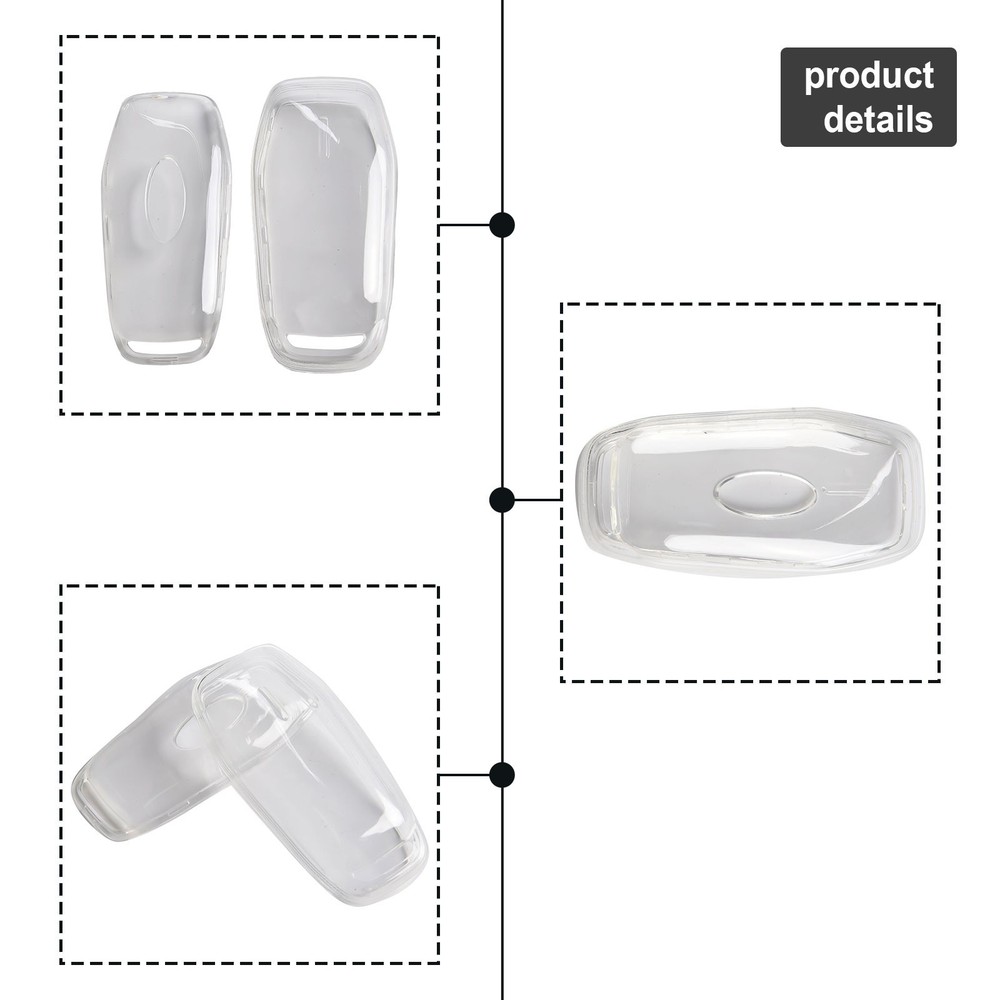 Clear Key Case Holder for Ford For Mustang For Edge Direct Replacement