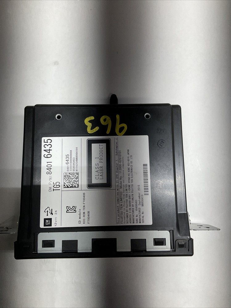 2015 - 2018 Chevrolet Silverado 1500 Dash CD Player Module OEM 84016435