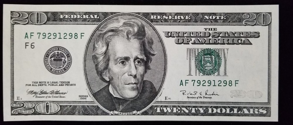 US 20 Dollar Bill Error