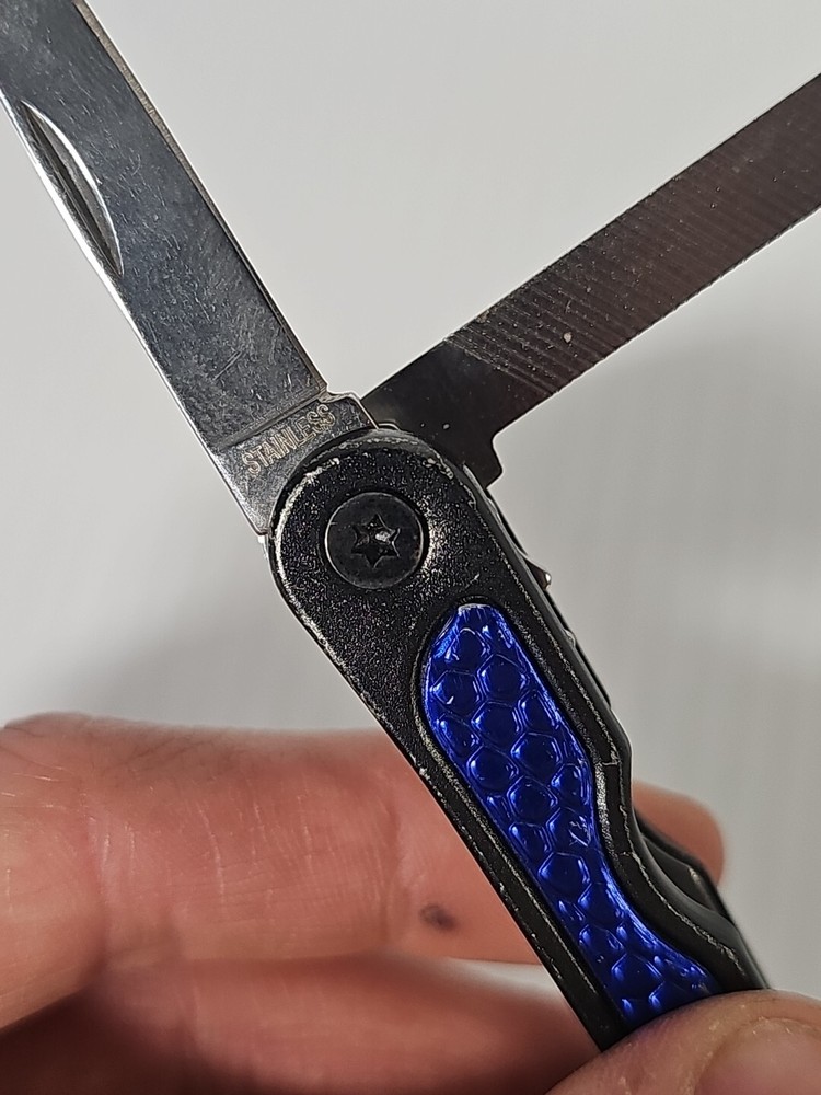 Craftsman Blue Mini Multi Tool Keychain 2.5in