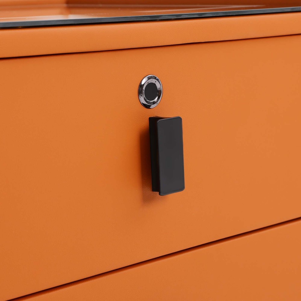 Bedside Table Bluetooth Speaker Smart Nightstand w/ Light USB&Wireless Charging