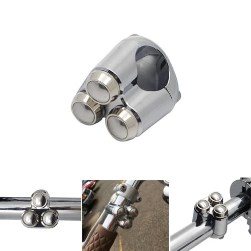 Universal 3 Buttons CNC Hand Control Momentary Switch Micro 1 Inch Chrome