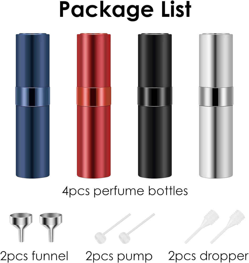 8Ml Travel Atomizer Bottles, Refillable Mini Fragrance Bottles, Empty Cologne Sp