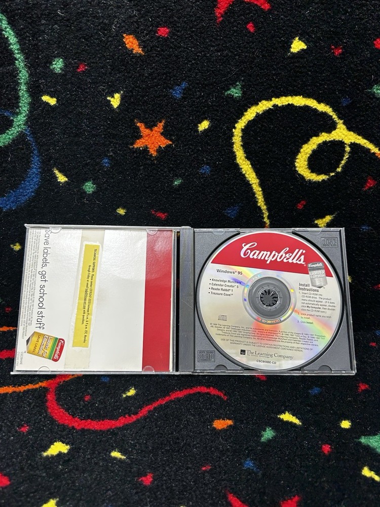 The Learning Company Campbell's Educational CD-ROM Early Learning Windows 95