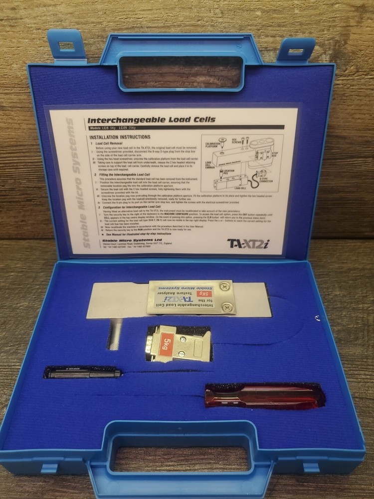 Stable Micro Systems 5kg Interchangable Load Cell  TA-XT2i Texture Analyzer USA