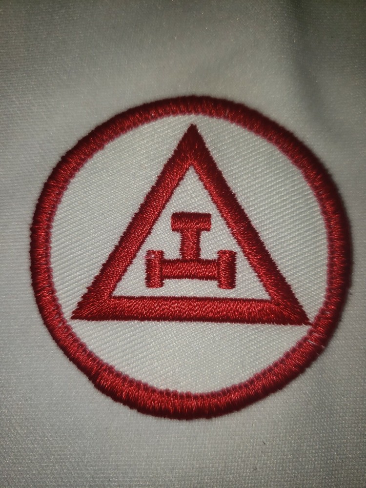 Royal Arch Masonry  Iron-On Patch Capitular Masonry  Emblem  2" Diameter NOS