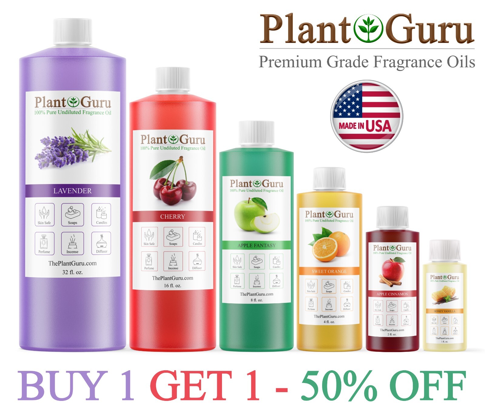 Fragrance Oils for Candle Soap Bath Bomb Incense Making Scented Oil Bulk Lot