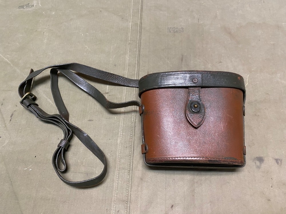 ORIGINAL WWII US ARMY M17 OFFICER NCO BINOCULARS LEATHER CARRY CASE