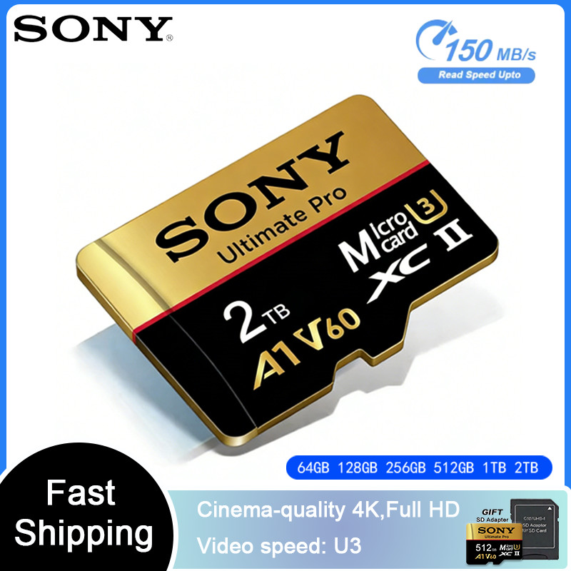 2TB Micro SD Card SDXC Flash Memory A1 U3 4K High-Speed for Smartphone Tablet PC