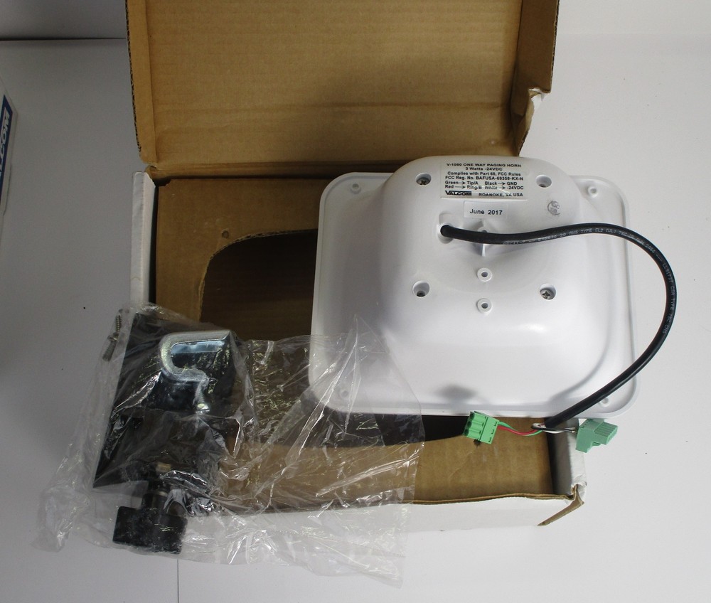 Valcom V-1080-W FlexHorn Speaker & V2000A 1 Zone Page Control