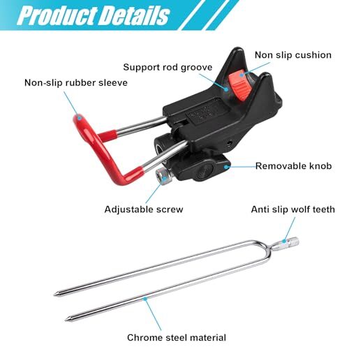 ReeMoo 2Pack Fishing Rod Holders for Bank Fishing, Fishing Pole Holders for