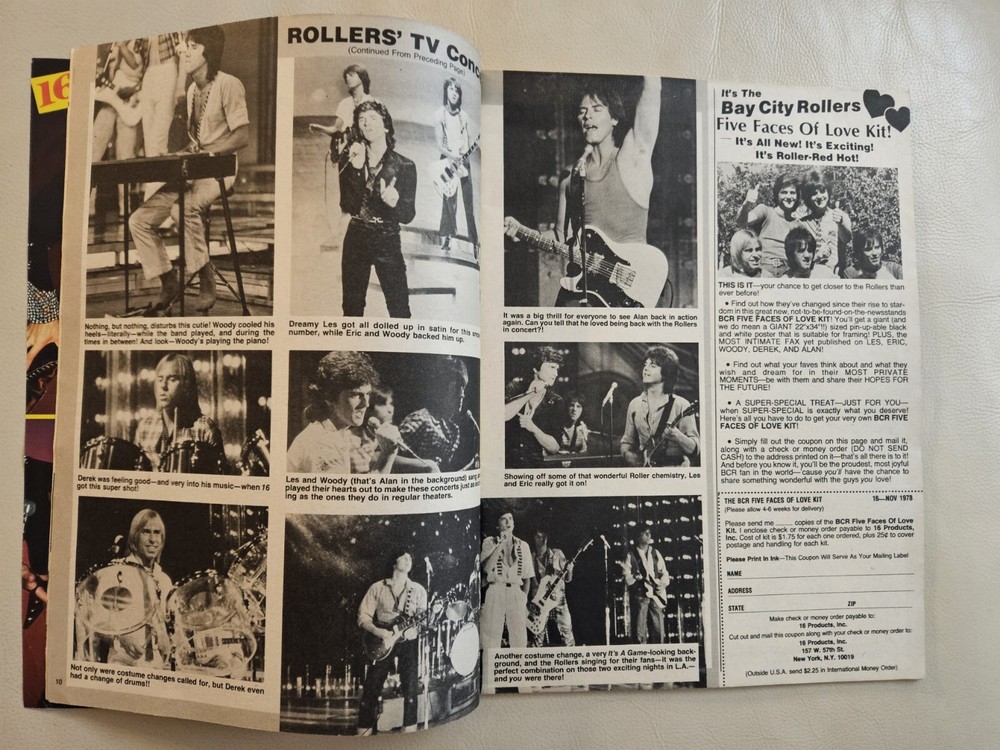 16 Magazine November 1978 KISS, GARRETT, ROLLERS, GIBB
