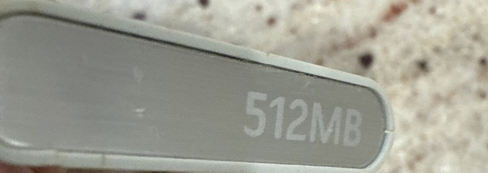 Microsoft XBOX 360 Memory Card Unit 512MB ~ White & Gray Untested