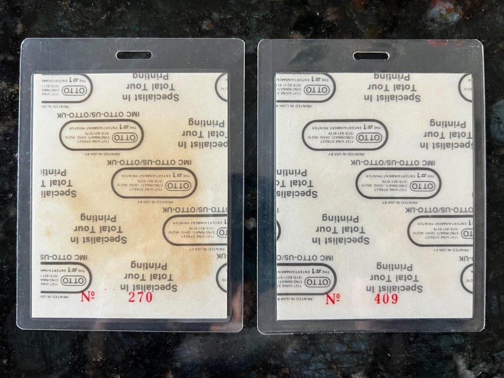 Ace Frehley Laminate VIP Pass Combo KISS Spaceman Frehley's Comet 270 & 409