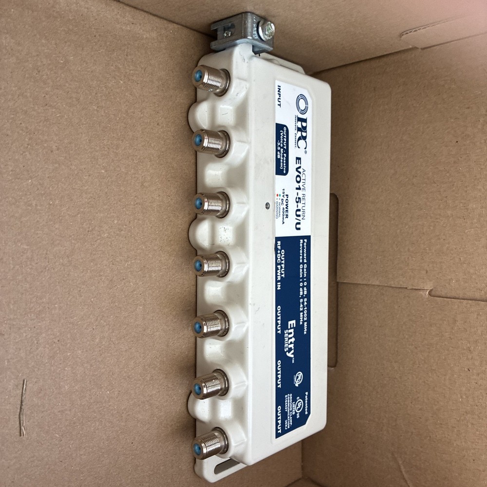 PPC EVO1-5-U/U Entry Series 5-Port Active Return Coax Cable Amplifier Splitter.