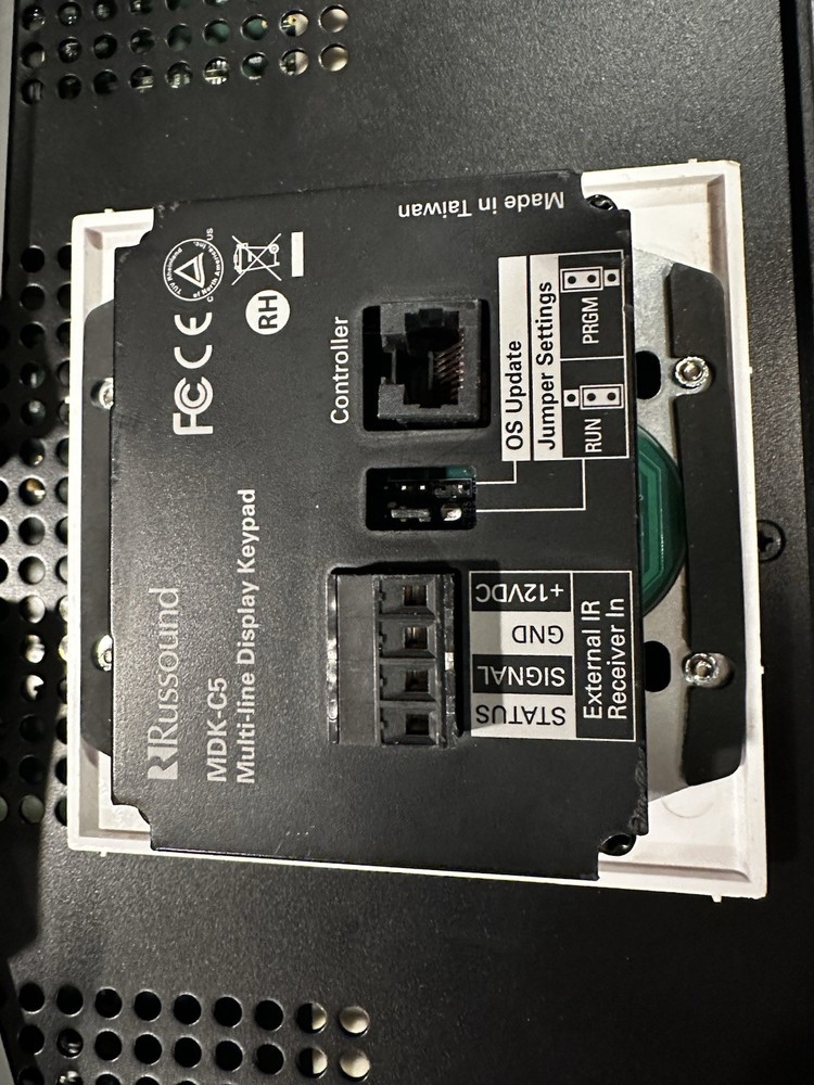 Russound MDK-C5 Multi Line Display Keypad White