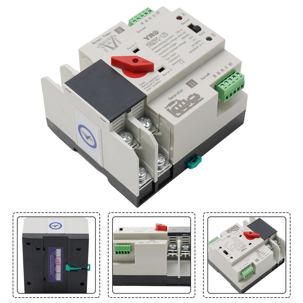 Transfer Switch Changeover Switch 125A 50/60Hz AC 220V Transfer Switch