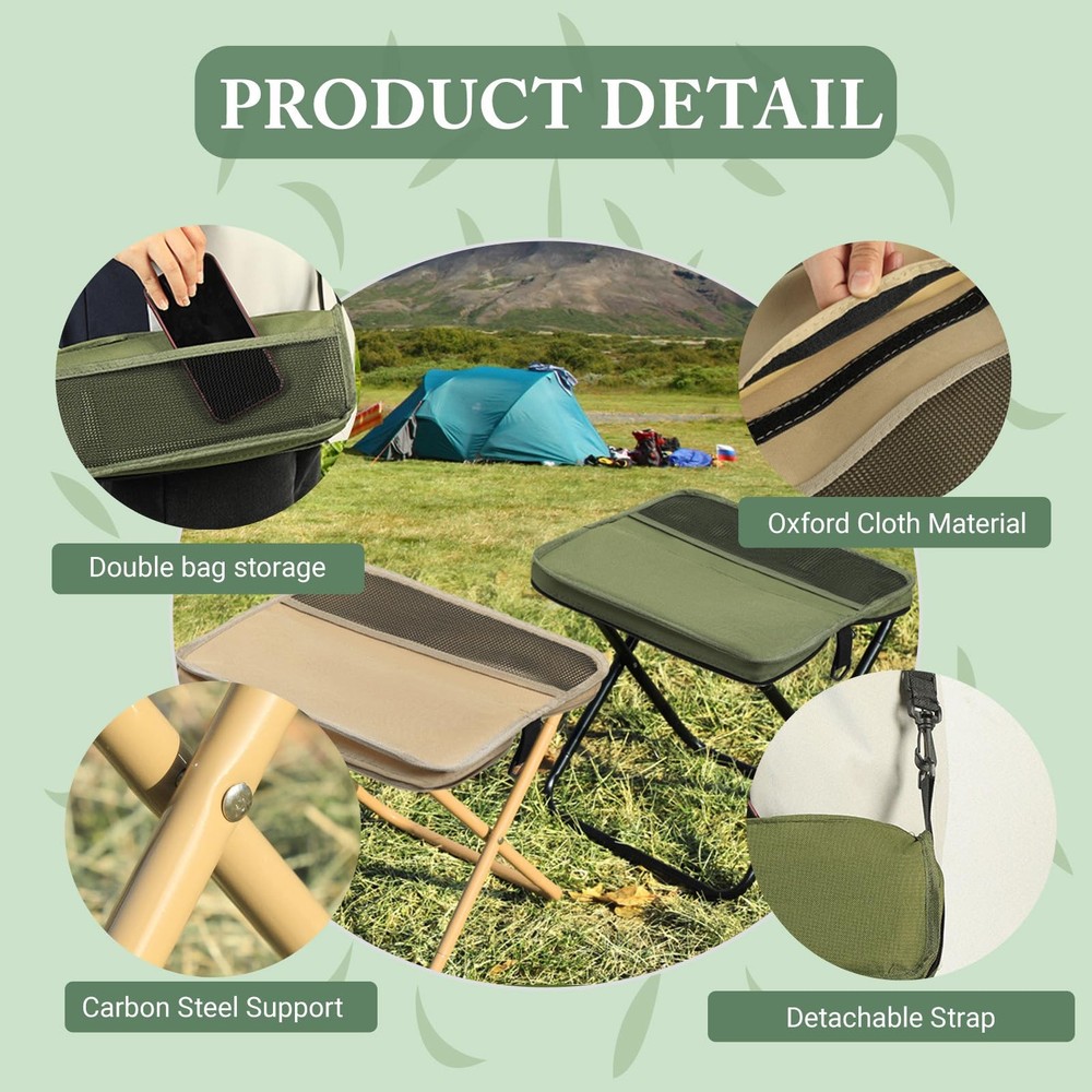 Nicerice Portable Foldable Backpack Stool,Tiny Foldable Stool which can Turne...