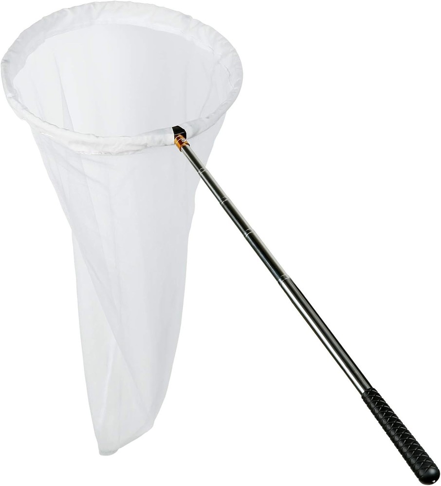 Lightweight Insect Catching Net - 24" Depth, 12" Ring & Telescoping Handle