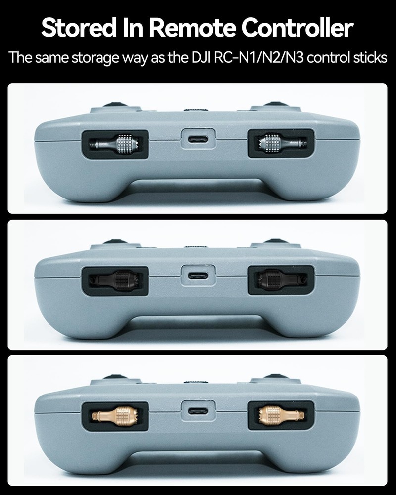 LKTOP 3 Pairs Remote Controller Joystick for DJI M, ['gray', 'gold', 'black']