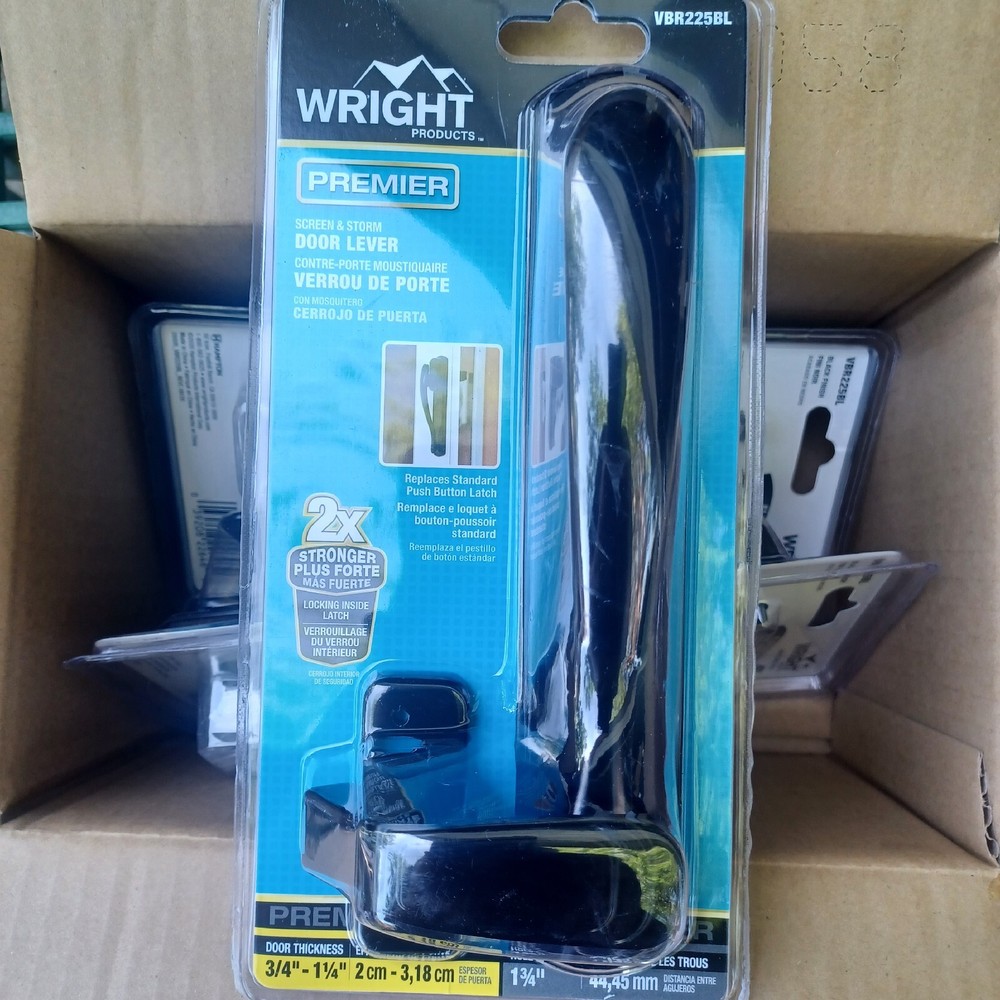 Storm And Screen Door Wright Brookfield Black Pull Lever Mount Latch 1-3/4"