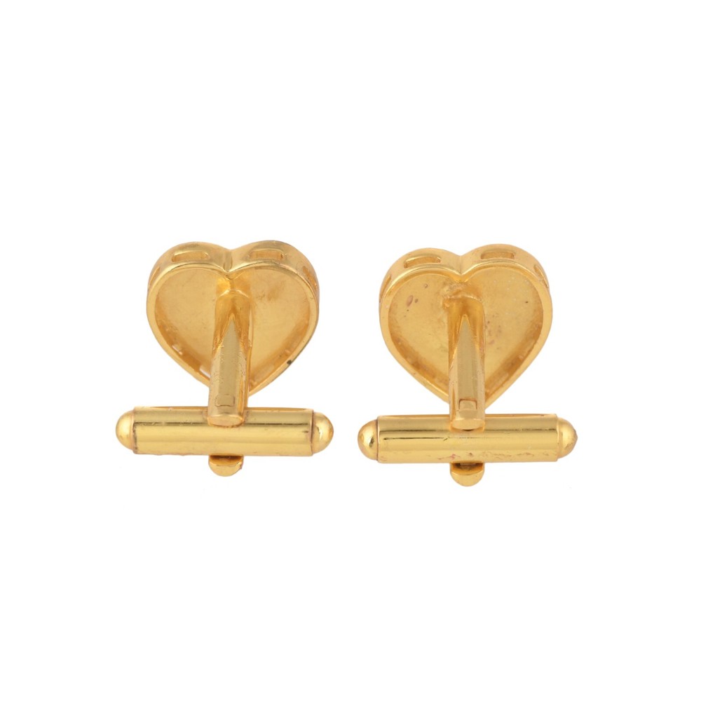 Ruby 14K Gold Plated Art Deco Enameled Cufflinks